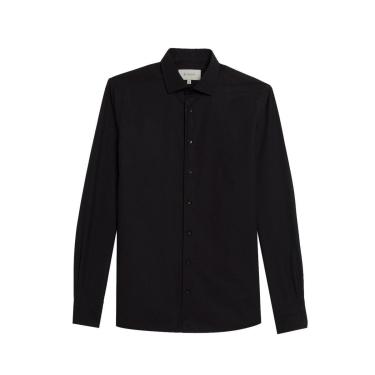 Imagem de Camisa Dudalina Masculina Slim Tricoline Lisa Stretch Preta-Masculino