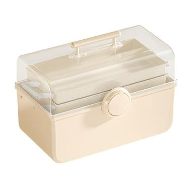 Imagem de Organizador do Kit de Emergência, Caixa Portátil de Primeiros Socorros Multicamadas de Material Plástico Leve e Resistente Com Alça Superior para Casa e Viagens