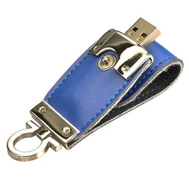 Imagem de Chaveiro de 16 GB PU 3.0 USB Flash Drive Pen Drive Armazenamento de Dados Pen Drive Pen Drive Pen Drive USB Drive USB 3.0 Pen Drive U Disk - Azul