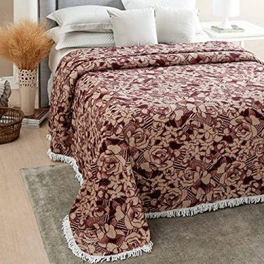 Imagem de Colcha Chenille Canelada 2,20X2,40M Vinho Jolitex 6147