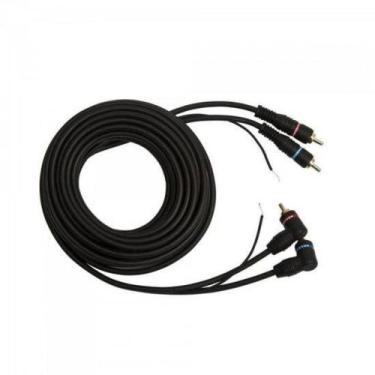 Imagem de Cabo 2 X 2 RCA com Fio Terra GOLD PLUG 90O 5M, Granel, Preto , 5MM STO