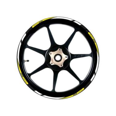 Imagem de Friso Refletivo Roda Moto Hornet 600cc Amarelo - Resitank, amarela/pra