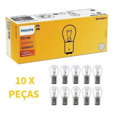 Imagem de Lâmpada Freio Lanterna Philips Original 12v P21/5w 2 Polo Caixa 10 peç