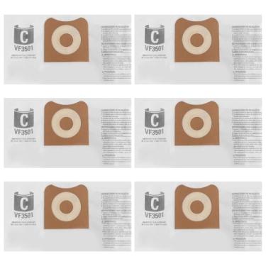 Imagem de Sacos de aspirador de pó VF3501 para aspiradores de pó Ridgid 3-4,5 galões, tamanho C 23738 sacos de reposição para coletor de poeira - pacote com 6