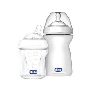 Imagem de Kit Mamadeira Chicco Nursing Step Up Recém-nascido - Branco 2 Peças