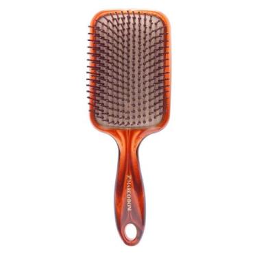 Imagem de Escova De Cabelo Raquete Tartaruga Grande Deluxe Marco Boni, Marrom
