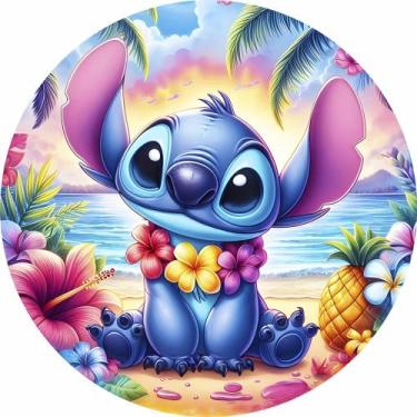 Imagem de Painel Festa Redondo Stitch 3d Sublimado 1,50 Diametro - Fantasia Bras