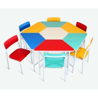 Imagem de Círculo Sextavado Colorido Infantil - School Center