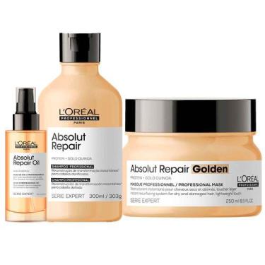 Imagem de L'Oréal Professionnel Absolut Repair Kit Shampo + Máscara Light + Óleo