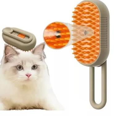Imagem de Escova Premium Vapor Autolimpante Gatos Caes Luxo Pente de Massagem co