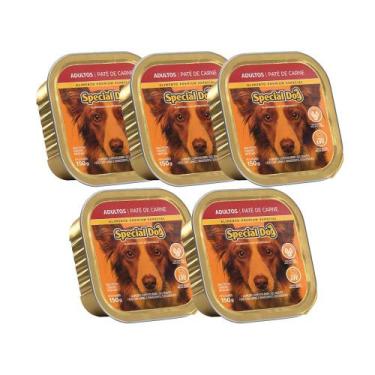Imagem de Kit 5 Ração Special Dog Patê Cães Adultos Carne 150g