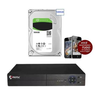 Imagem de Dvr gravador 4 canais Full hd + hd 500GB - Protec