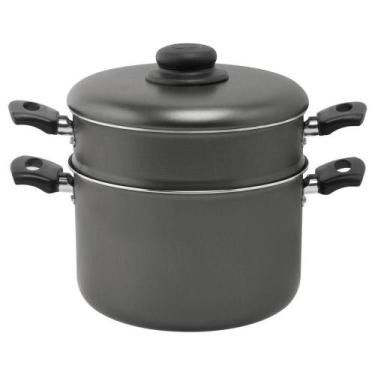 Imagem de Panela Cozimento Vapor 16 Antiaderente 3x1 Ideal para Casal - Ramos