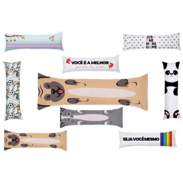 Imagem de capa para  travesseiro de corpo  130cm x 38cm  capa avulso lavavel  xu