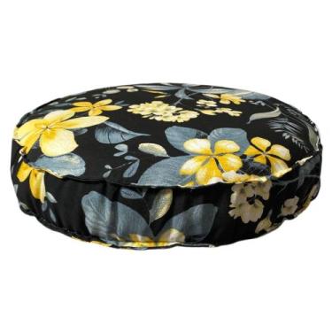 Imagem de Almofada Futton Turco Redonda 45x45cm Wendy Preta - FASTLAR