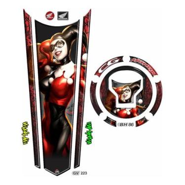 Imagem de Adesivo Cg160 Gravata E Bocal Arlequina Harley Quinn Gv223 - Resitank,
