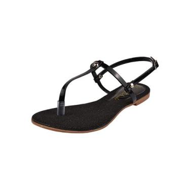 Imagem de Sandália Rasteira Flat Rasteirinha Com Brilho - Meiga e delicada, 37