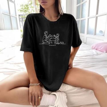 Imagem de Camisa Camiseta Feminina Estampada Pedagogia 100% Algodão Fio 30.1 Pen