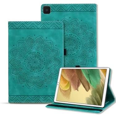 Imagem de Capa para Samsung Galaxy Tab A7 Lite 2021 2021 SM-T220 / T225 Capa de couro PU leve com suporte flip com compartimento para cartão e porta-caneta para Galaxy Tab A7 Lite 8,7 polegadas - Verde