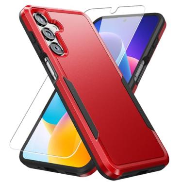 Imagem de Capa para Samsung Galaxy A16 5G, capa para celular Galaxy A16 5G com protetor de tela HD [teste de queda de grau militar] Capa protetora resistente à prova de choque resistente para Samsung A16 5G,