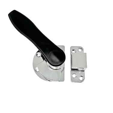 Imagem de Xnrtop Conjunto de trava de trava de maçaneta preta para congelador de forno industrial para porta hermética (G)