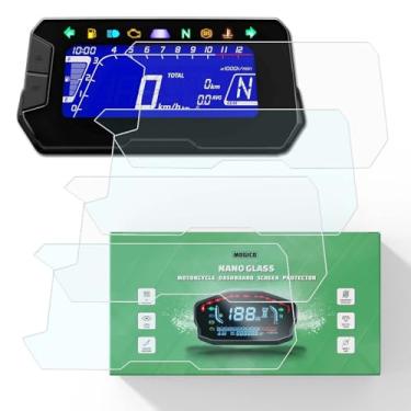 Imagem de Mogico Kit protetor de tela de painel de vidro nano acessórios de motocicleta para Honda CB125R 2018+ / CB300R 2018-2025 (2 x ultra transparentes e 2 x antirreflexo)