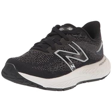Imagem de New Balance Tênis de corrida unissex infantil Fresh Foam X 880 V12, Preto/maré da primavera/cinza oceano, 11 Little Kid
