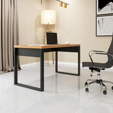 Imagem de Mesa de Escritório Linha Industrial 1,35m 100% Mdf - Pradel E, Freijó 