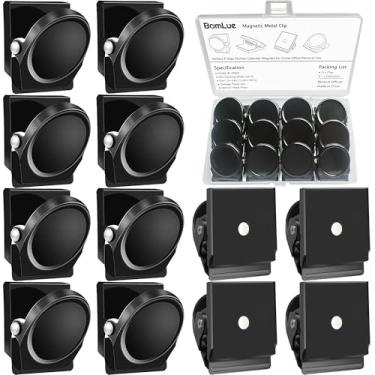 Imagem de Clipe de metal magnético de 16 peças, quadro branco de geladeira, parede de memorando, clipe de metal, ímãs de geladeira perfeitos ímãs de cozinha ímãs de calendário para uso pessoal em casa,