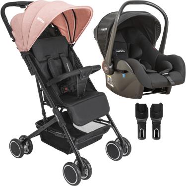 Imagem de Carrinho de Bebe Passeio com Bebe Conforto Kiddo Mascote Rosa