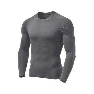 Imagem de Camisa Térmica Masculina Proteção Uv 50+ Segunda Pele Camiseta Blusa M