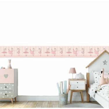 Imagem de Faixa Adesiva Decorativa Quarto menina Bailarinas 3mx15cm - Banner Ban