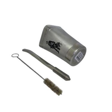 Imagem de Kit tereré cuia copo redondo 300ml alumínio boca quadrada + bomba de m