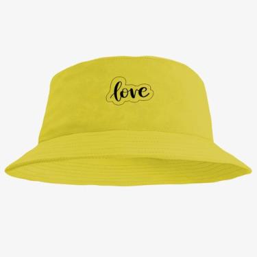 Imagem de Chapéu Bucket Hat Estampado Love - MP Moda Masculina, Único, Amarelo