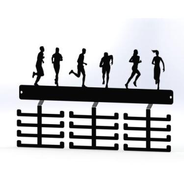 Imagem de Porta Medalhas em Aço - Corrida 09 - Medal Art