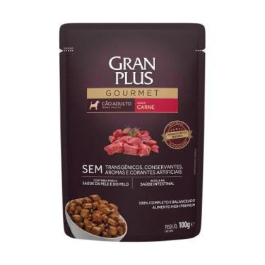 Imagem de Ração Úmida GranPlus Gourmet Cães Adultos Carne 100g