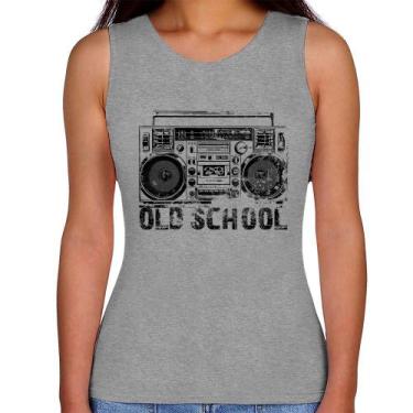 Imagem de Regata Feminina Old School Boombox - Foca na Moda, Cinza, G
