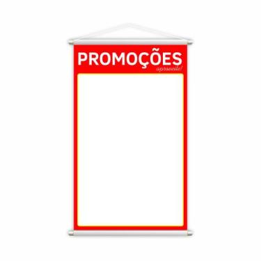 Imagem de Banner Promoções Aproveite Fundo Branco Preço Lona 80x50cm - Plimshop
