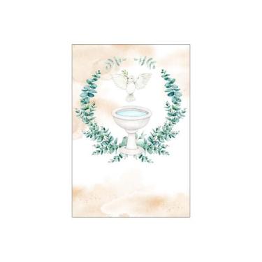 Imagem de Painel De Festa Vertical 1,50 x 2,20 - Batizado Folhagens 052 - Via Co