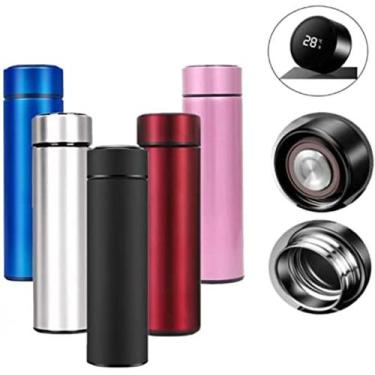 Imagem de Garrafa Inteligente Térmica 500ml Display Digital Led Medidor Temperat