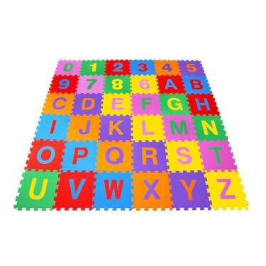 Imagem de Tapete Infantil EVA Alfanumérico 28cmx28cmx5mm - Evamax