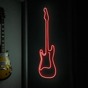 Imagem de Painel Luminoso  Criativo GUITARRA - Neon LED - VERMELHO