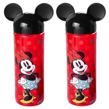 Imagem de 2 Garrafas da Minnie Vermelha Garrafinha com Orelhas Lúdica 500ml Orig