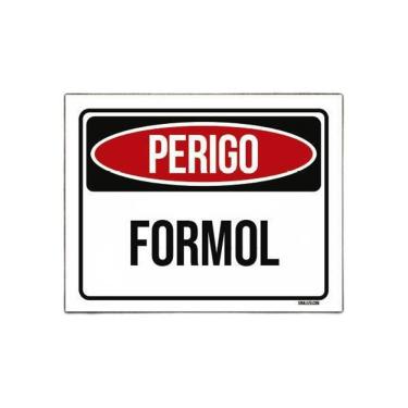 Imagem de Placa Sinalização Perigo Formol 18X23