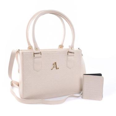 Imagem de Kit Bolsa Feminina De Ombro Transversal Alça Ajustável + Carteira - A 