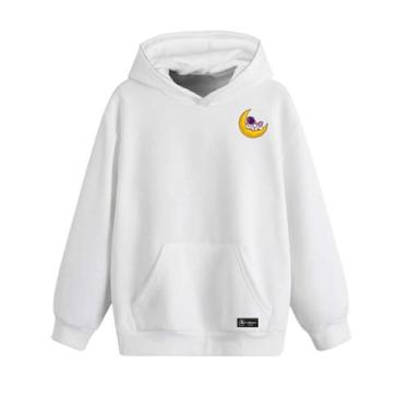 Imagem de Blusão Moletom Canguru Lua Astronauta Infantil Personalizado com Capuz