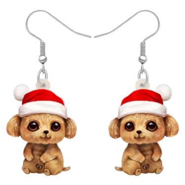 Imagem de DALANE Brincos fofos de acrílico para cães Poodle com pingente de gota, desenho animado, animais de estimação, joias para mulheres, amantes de cães, presentes de festa, Medium, Acrílico, Sem pedra