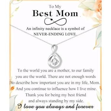 Imagem de Colar infinito presentes para mãe, avó, esposa, tia, nova mãe, sogra, cunhada, namorados, mãe, madrasta, Natal, aniversário, dia das mães, dia dos namorados, presente de formatura para mulheres,