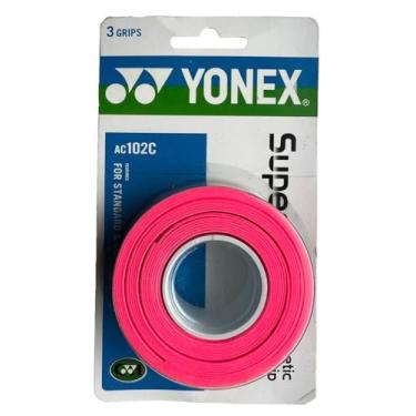 Imagem de YONEX Overgrip Super GRAP Pacote com 3 – Tênis, Badminton, Squash – Rosa