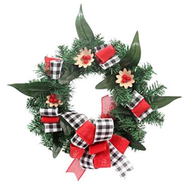 Imagem de Belas Guirlanda de outono redonda de tecido para casa de fazenda para porta da frente 40 cm/16 pol. guirlanda de natal para janela de casa decorativa para parede diverso